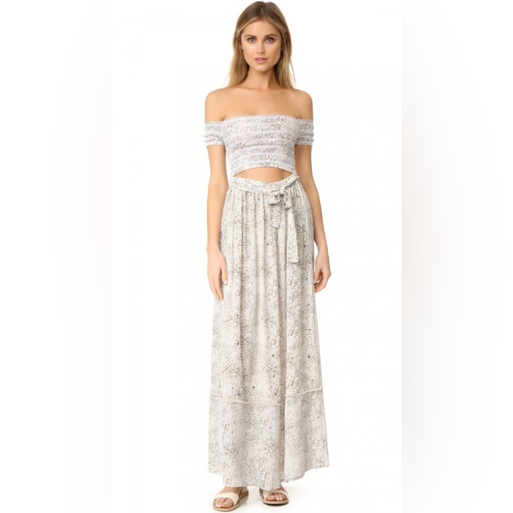 SAYLOR Marissa Dress Smocked Bodice Maxi Cut Out Dress size Small